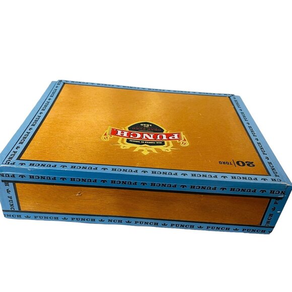 Punch Gran Puro Nicaragua Wooden Cigar Box 20 Count 1840 Vintage Style Storage - Picture 7 of 10